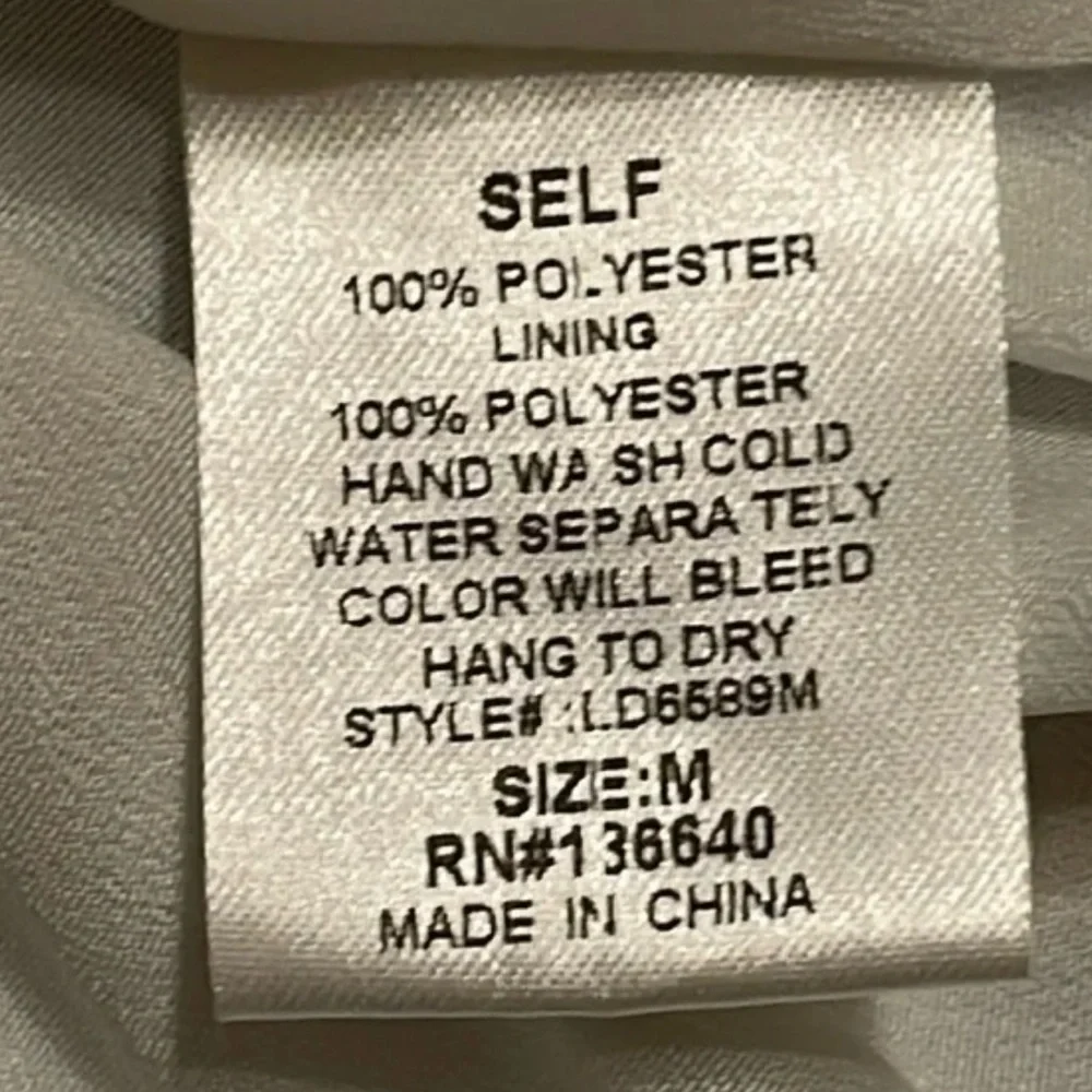 L'ATISTE Green and White Leaf Dress - Picture 9 of 9